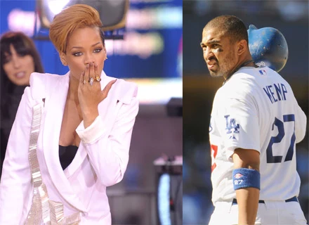 Rihanna i Matt Kemp - fot. Michael Loccisano / Harry How