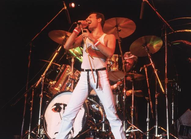 Freddie Mercury (Queen) w 1982 roku - fot. Fox Photos/Hulton Archive