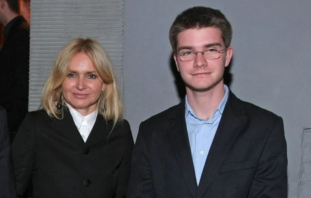 Monika Olejnik z synem Monika Olejnik z synem