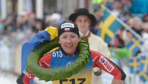 Justyna Kowalczyk na mecie Biegu Wazów