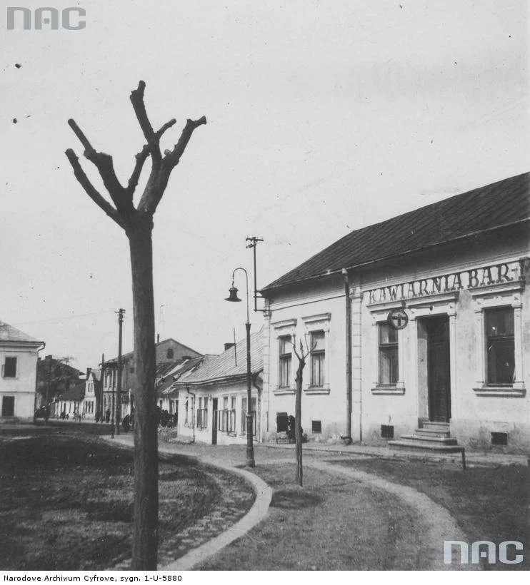 Stanisławów. Fragment miasta - kawiarnia, 1934