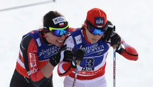 Justyna Kowalczyk i Sylwia Jaśkowiec podczas mistrzostw świata w Falun