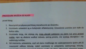 Regulamin wejścia do klasy w SP nr 2 w Legnicy