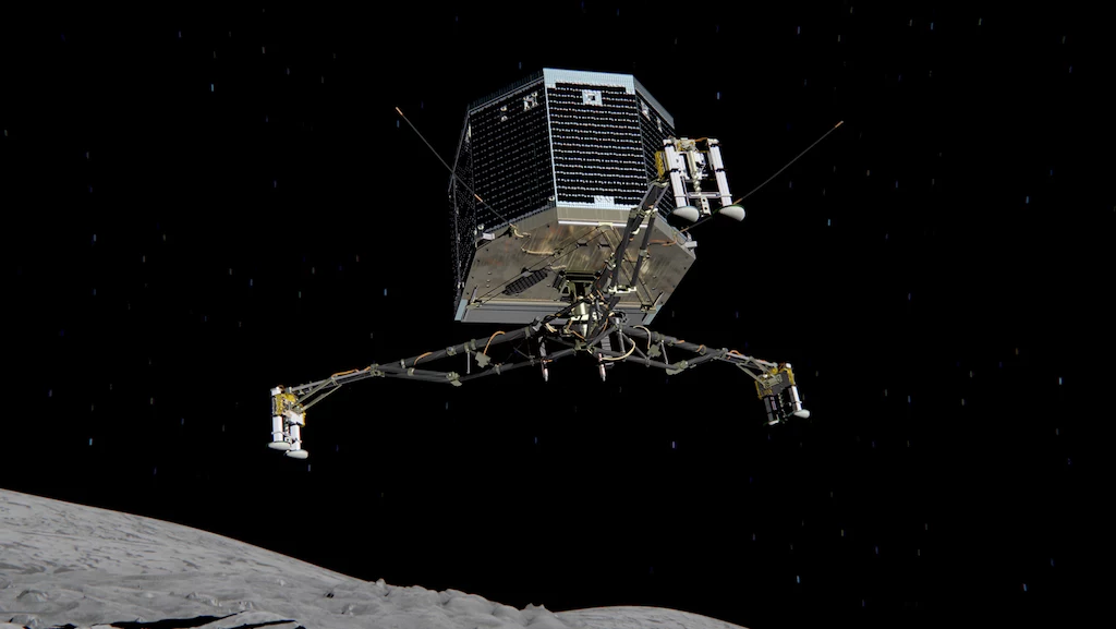 Philae tuż przed przyziemieniem na powierzchni 67P.