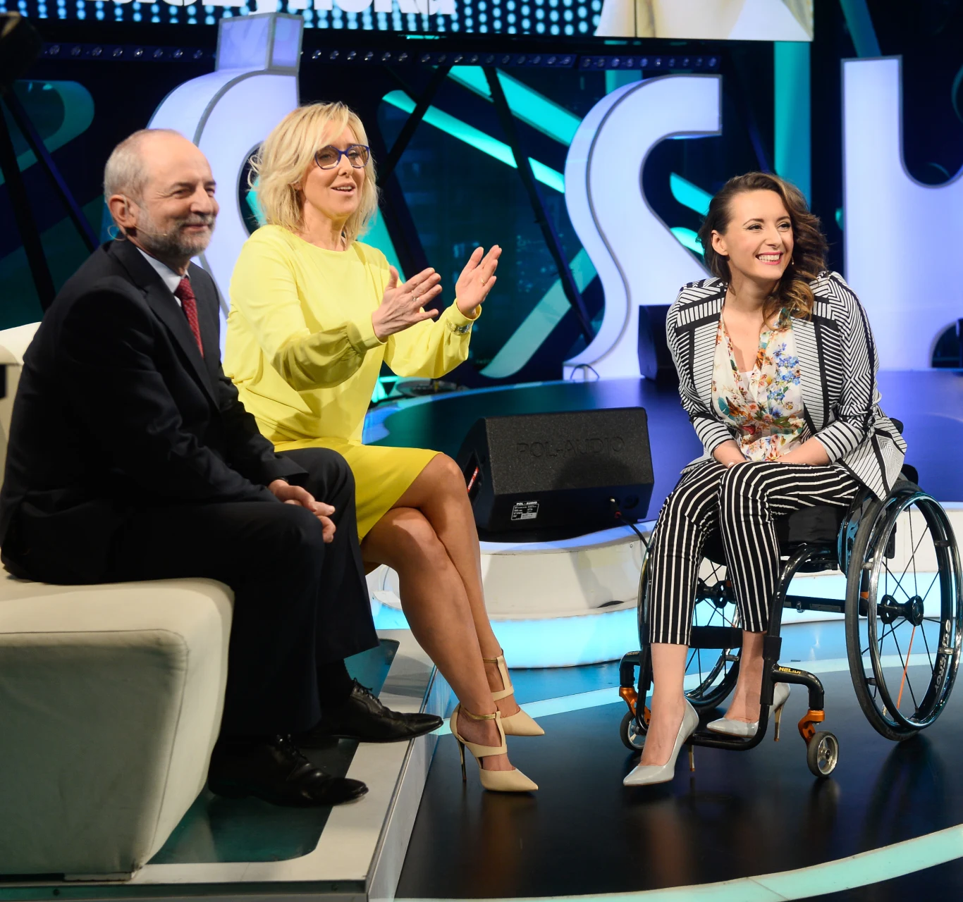 Juliusz Braun, Agata Młynarska i Monika Kuszyńska w studiu "Świat się kręci" Juliusz Braun, Agata Młynarska i Monika Kuszyńska w studiu "Świat się kręci"