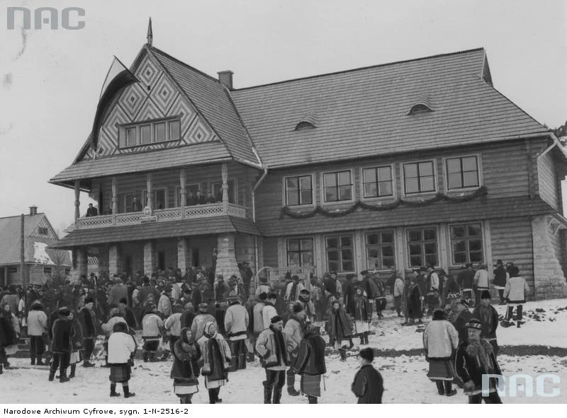 Żabie - uroczystość poświęcenia Wysokogórskiej Szkoły Przysposobienia Rolniczego, 1937