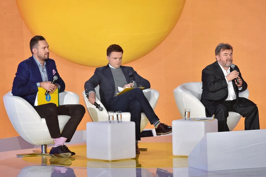 Prokop, Hołownia i Edward Miszczak Prokop, Hołownia i Edward Miszczak