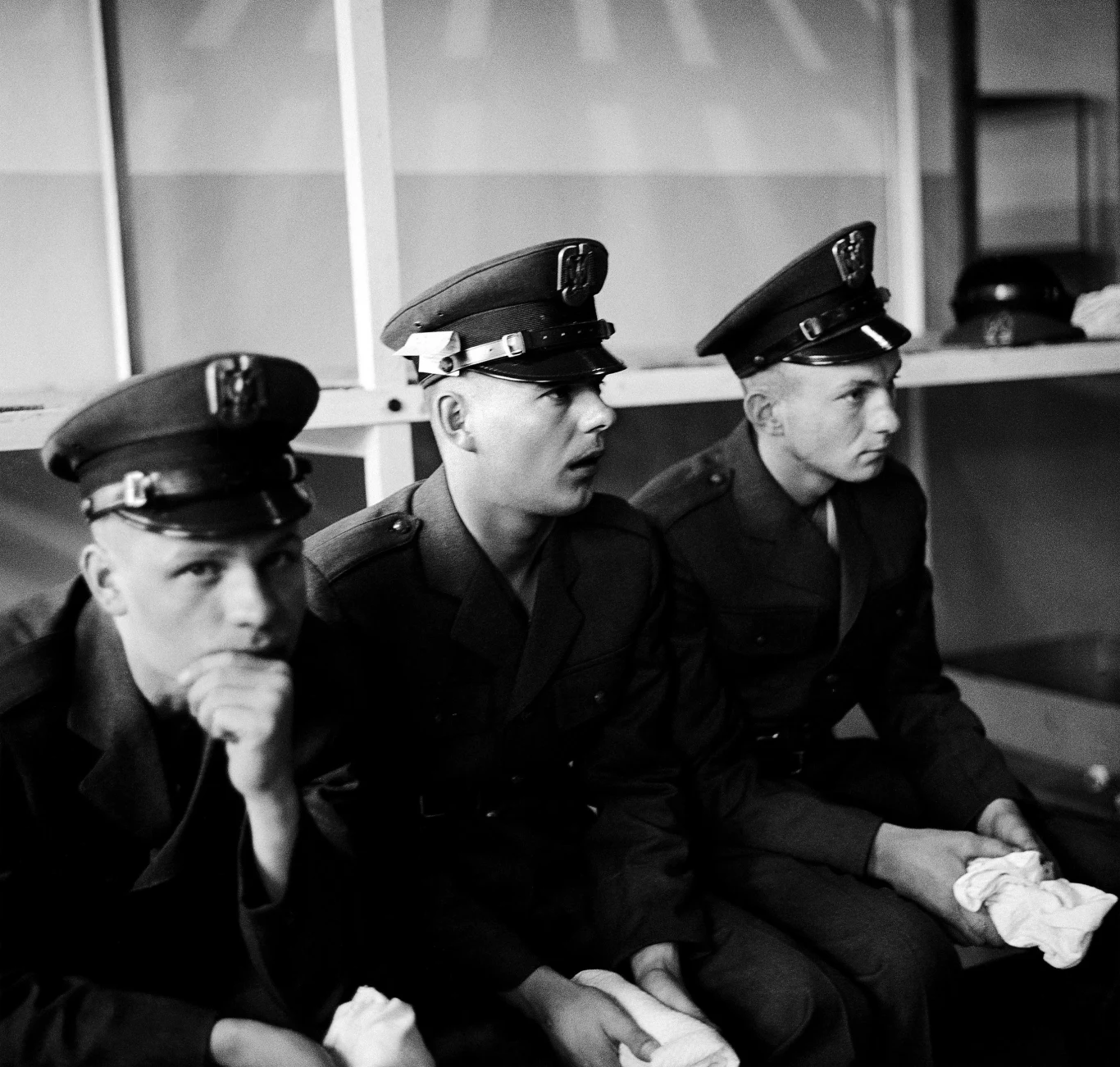 Poborowi w jednostce wojskowej w Zamosciu, 1976