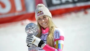 Lindsey Vonn cieszy się po zwycięstwie