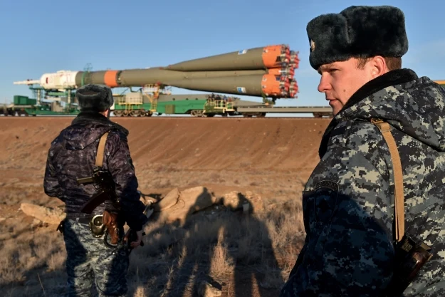 Sojuz przed startem Sojuz przed startem