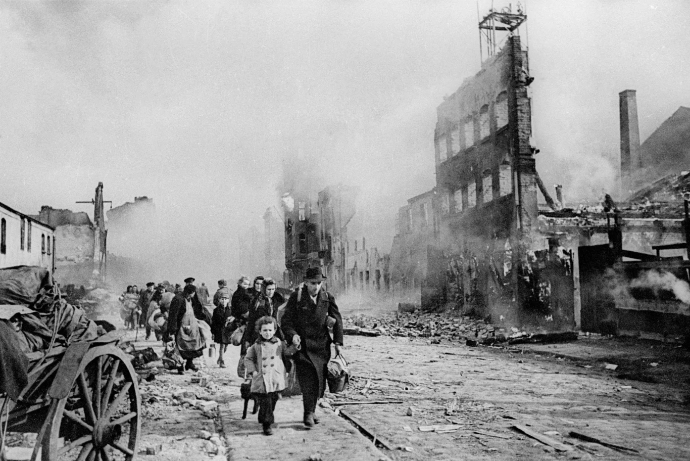 Pierwszy dzień po wkroczeniu do Gdańska Armii Czerwonej, 1945