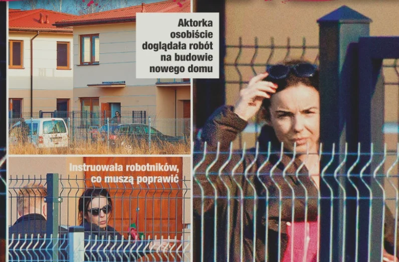 Agnieszka dogląda prac na budowie 