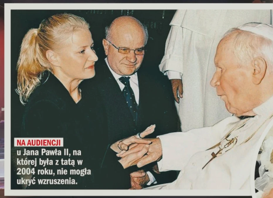 Małgorzata na spotkaniu z Janem Pawłem II