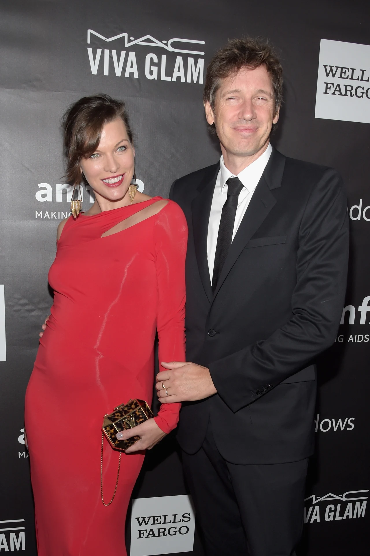 Milla Jovovich z mężem Milla Jovovich z mężem