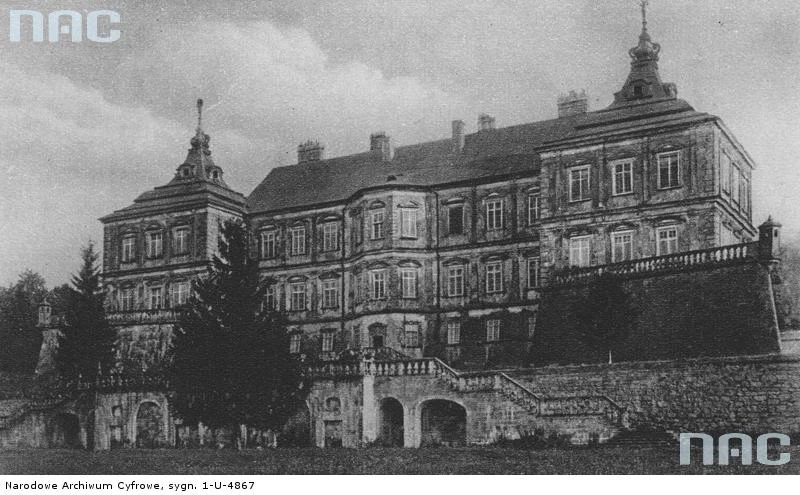 Podhorce - zamek Koniecpolskich, widok ogólny od strony ogrodu