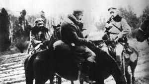 Legioniści. Na pierwszym planie widoczny Józef Piłsudski