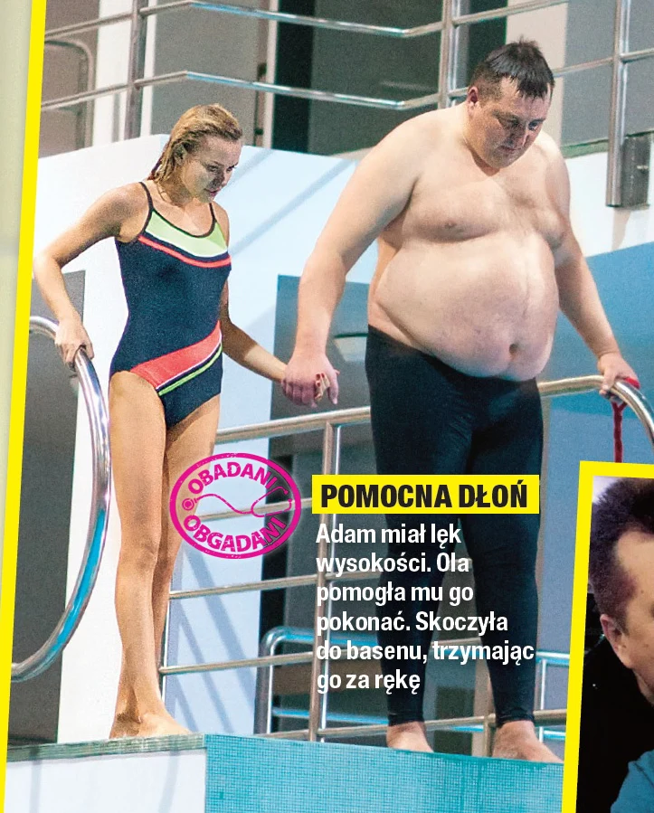 Ola Ciupa i Adam Kraśko wspierają się w "Celebrity Splash" Ola Ciupa i Adam Kraśko wspierają się w "Celebrity Splash"