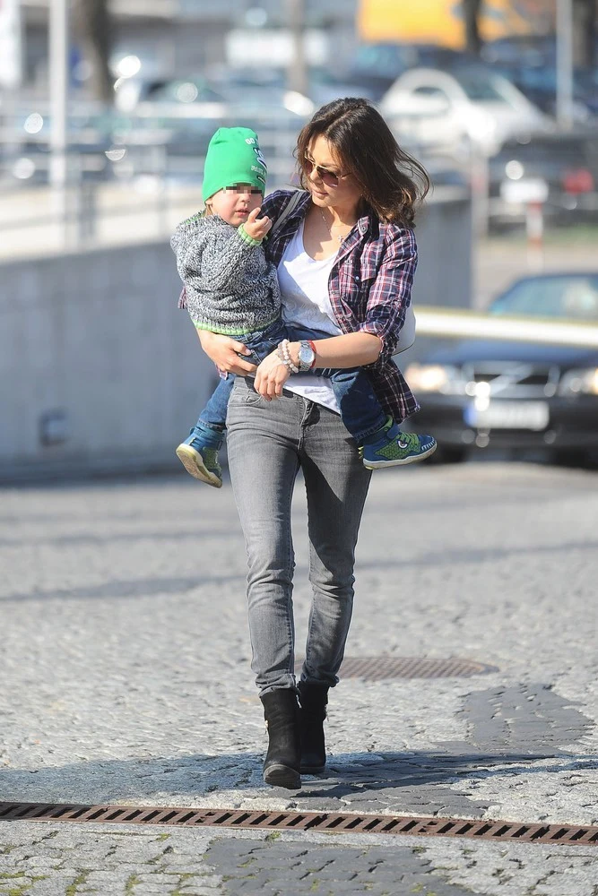 Katarzyna Glinka z 3-letnim synkiem i byłym mężem Katarzyna Glinka z 3-letnim synkiem i byłym mężem