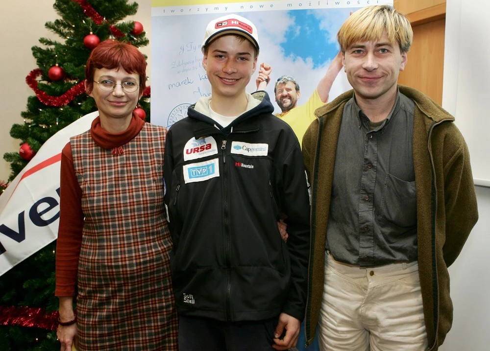 Jan Mela z rodzicami