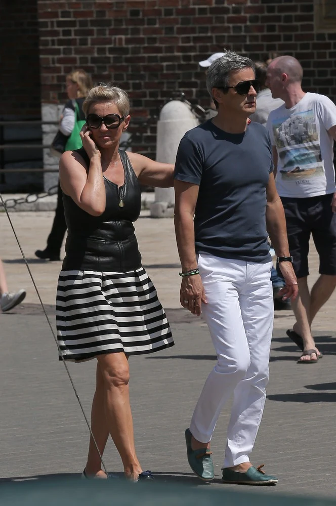 Piotr Polk z partnerką Piotr Polk z partnerką