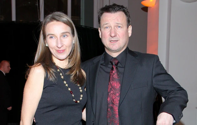 Robert Więckiewicz z żoną