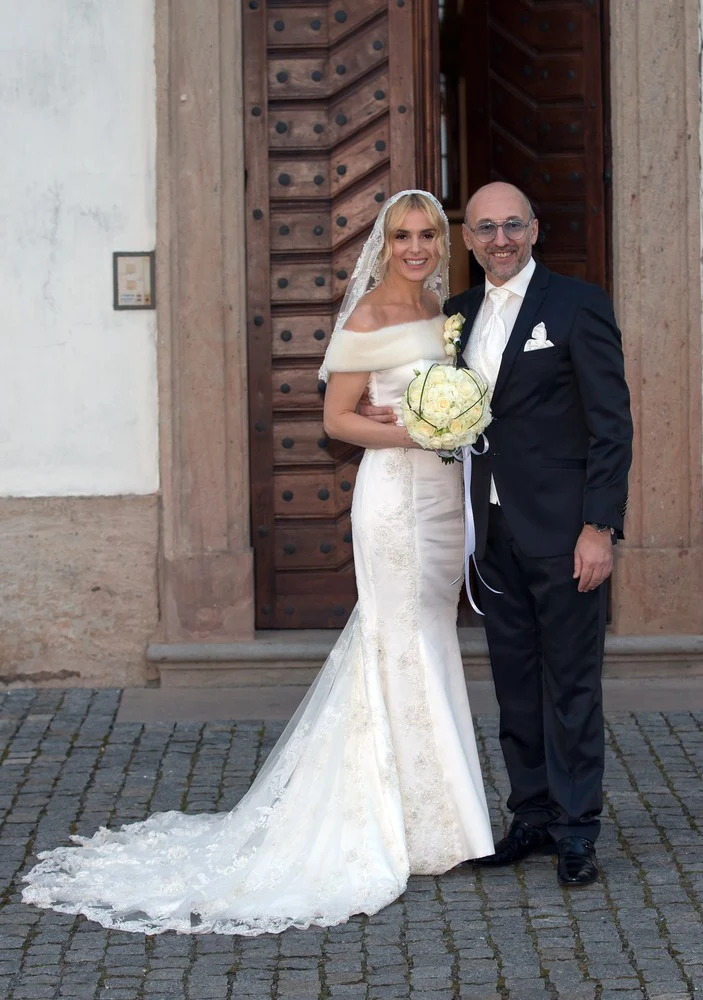 Halina Mlynkova i Leszek Wronka w dniu ślubu, 14 lutego Halina Mlynkova i Leszek Wronka w dniu ślubu, 14 lutego