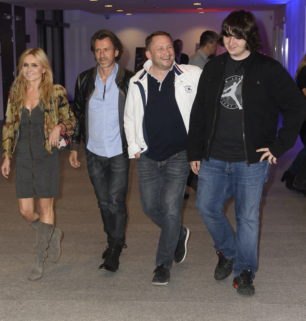 Monika Olejnik z partnerem, Kamil Durczok z synem Monika Olejnik z partnerem, Kamil Durczok z synem