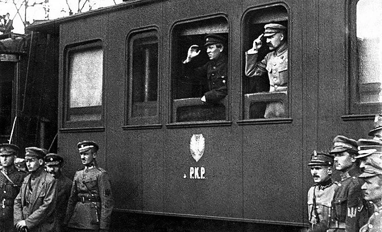 Semen Petlura i Józef Piłsudski w Winnicy w 1920 roku