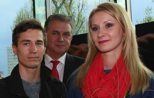 Kamil Stoch z żoną Ewą Kamil Stoch z żoną Ewą