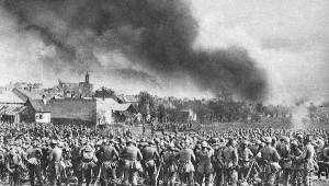 Bitwa pod Gorlicami. Niemieccy żołnierze po szturmie