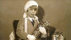 Iwona Gronkowska - pierwszy dzień szkoły, Gdańsk, 1934 r. (ilustracja do książki "Kwiaty polskie na zesłaniu")