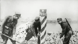 Ustawianie polskich słupów granicznych nad Odrą, 1945