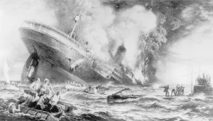 Zatonięcie Lusitanii fot. Three Lions Hulton Archive