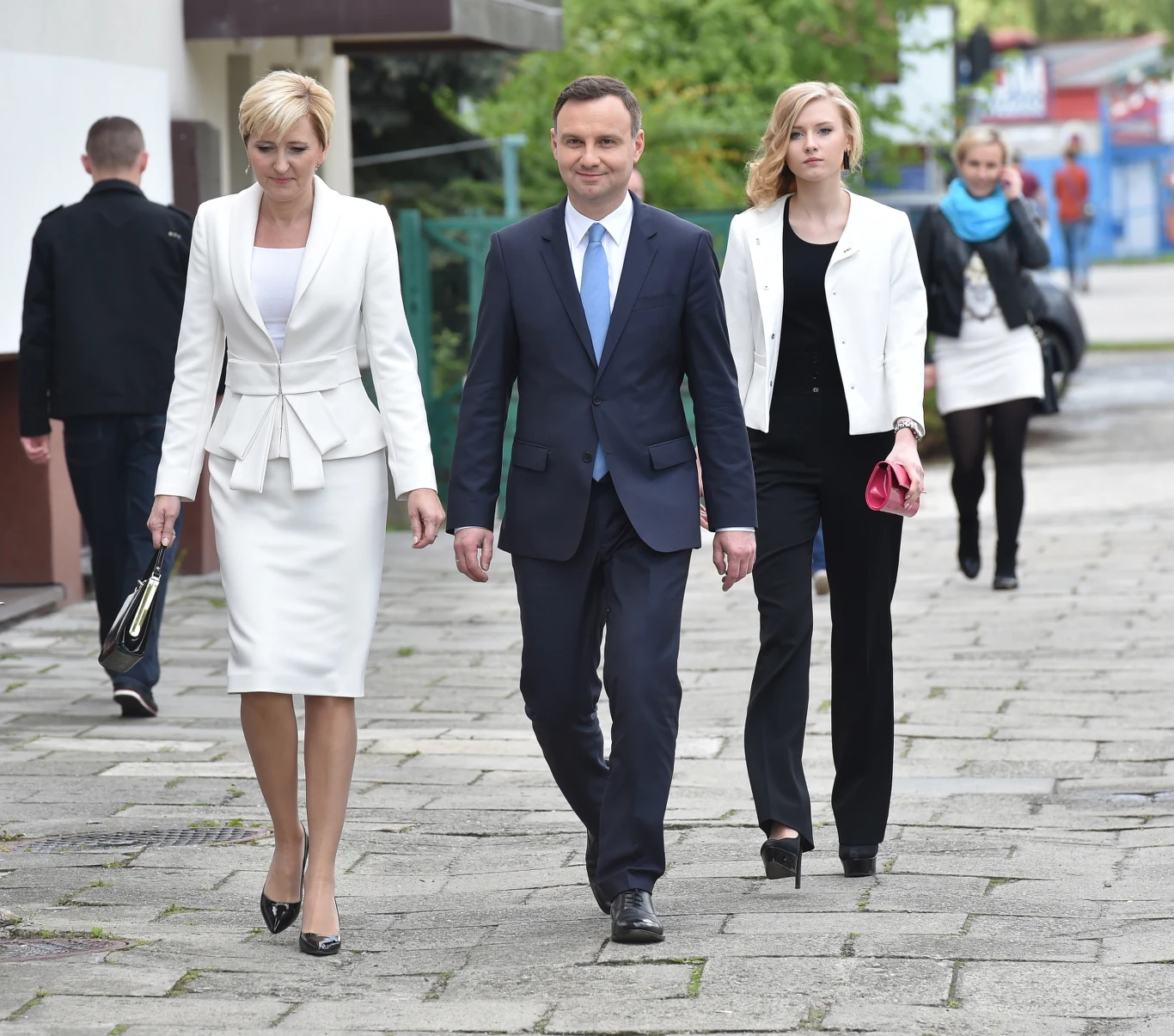 Andrzej Duda z żoną Agatą Kornhauser-Dudą i córką Kingą zagłosowali w Krakowie