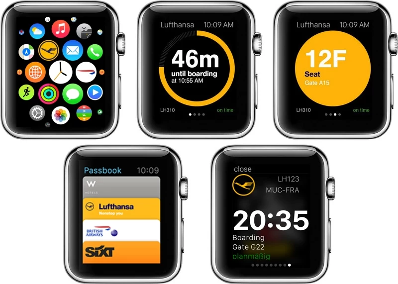 Aplikacja Lufthansy dla Apple Watch