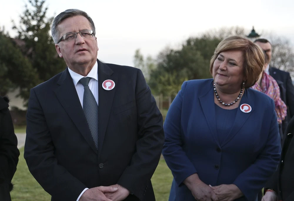 Anna i Bronisław Komorowscy podczas zwiedzania winnic w Gorzykowie 