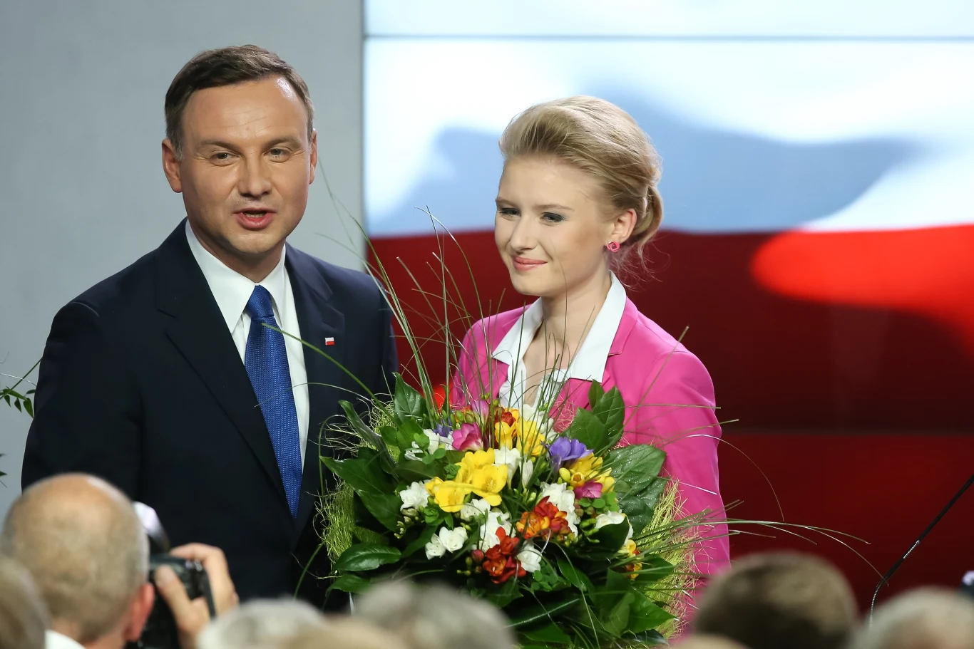 Andrzej Duda z córką Kingą