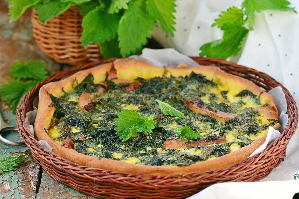 Quiche z pokrzywą