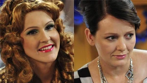 Koleżanki z liceum Frani Maj: Agnieszka Chylińska (L) i Katarzyna Nosowska (P)