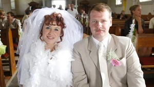 Katarzyna Ankudowicz i Krzysztof Pluskota na planie "Blondynki"