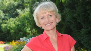 Sławomira Łozińska na planie serialu "Barwy szczęścia" / fot. Adam Kępiński