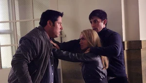 Greg Grunberg, Hayden Panettiere i Milo Ventimiglia w serialu "Herosi"