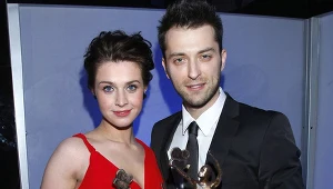 Julia Kamińska i Filip Bobek z Telekamerami "Tele Tygodnia" / fot. Grąbczewski