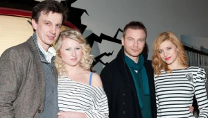 M. Ruciński, K. Piechota, K. Wieczorek i A. Fijał na planie "Apetytu na życie" / fot. J. Antoniak