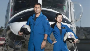 Cliff Curtis (Reuben 'Rabbit' Palchuck) i Aimee Garcia (Marisa Benez) w serialu "Trauma"