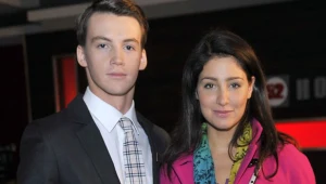 Krzysztof Kwiatkowski i Laura Samojłowicz na planie serialu "Hotel 52" / fot. Kurnikowski