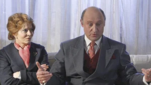 Anna Romantowska i Piotr Fronczewski na planie serialu "Duch w dom" / fot. Engelbrecht