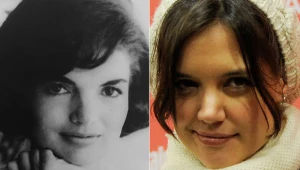 Jackie Kennedy i mająca wcielić się w nią w serialu, Katie Holmes / fot. Jemal Countess