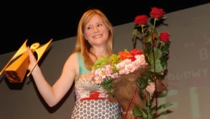 Julia Jentsch tuż po odebraniu Złotego Anioła