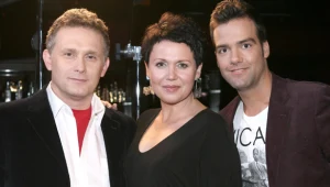 Robert Moskwa, Małgorzata Pieńkowska i Conrado Moreno na planie "Alfabetu uczuć" / fot. P. Wrzecion